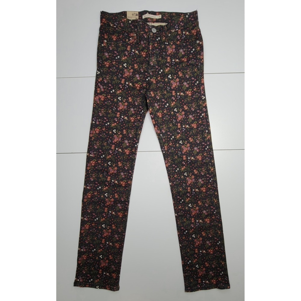 Levi's 314 Shaping Straight Floral Jeans Women's 27x30 Mid Rise HyperSoft New - Picture 2 of 10